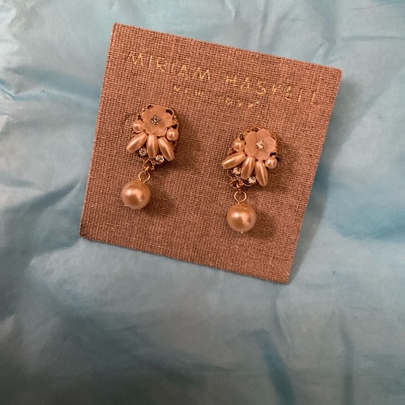 2 Miriam Haskell Drop Dangle Earrings-Seed Bead And Miriam Bows New​​ - Picture 11 of 13